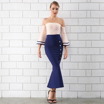 2019 Dress Elegant Sexy Celebrity Backless Button Slash Neck Women Bandage Pink Full Night Club Body con Party Dresses Wholesale
2019 Dress Elegant Sexy Celebrity Backless Button Slash Neck Women Bandage Pink Full Night Club Body con Party Dresses Wholesale