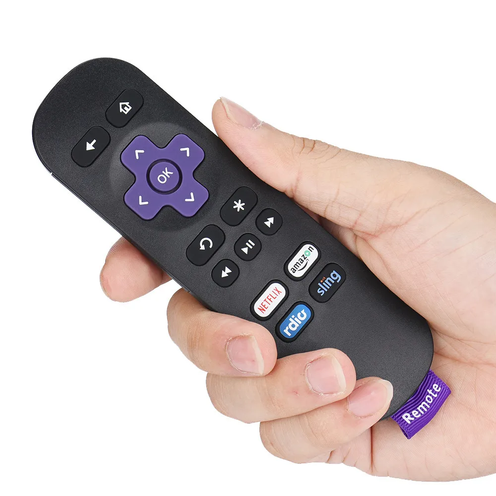 Replacement Remote for ROKU 1/ 2/ 3/ 4 LT HD XD XS with 4 Shortcut Buttons DOES NOT have a headphone jack Sadoun.com