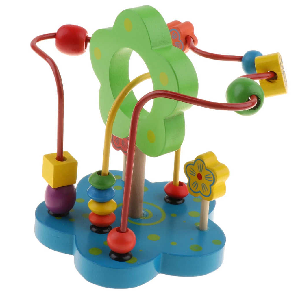 Mini Wooden Bead Maze Toy for Toddlers Early Development Education