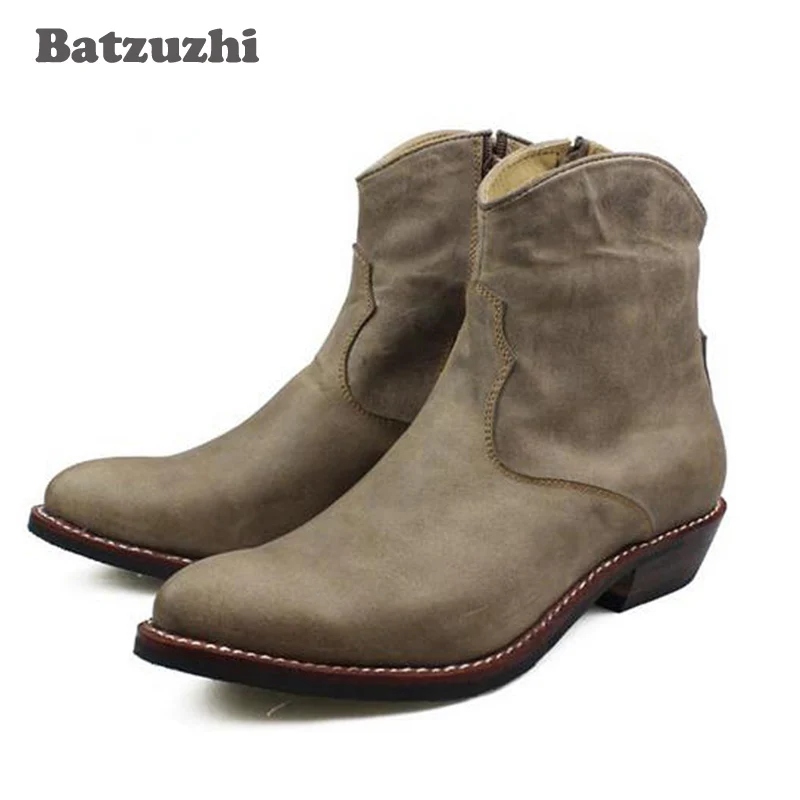 Batzuzhi 100% Handmade Men's Boots Cow Genuine Leather Ankle Men Boots Punk Combat Western Cowboy Motorcycle Boots Man Botas
Batzuzhi 100% Handmade Men's Boots Cow Genuine Leather Ankle Men Boots Punk Combat Western Cowboy Motorcycle Boots Man Botas