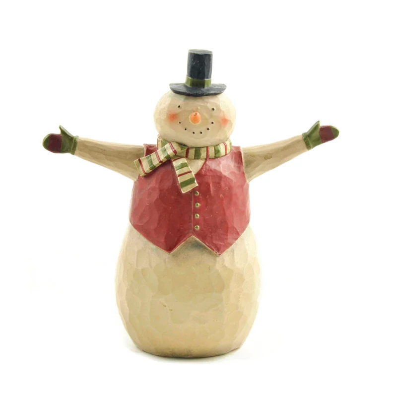 Cute Snowman Figure with Stripe Scarf Black Hat and Gloves Red Vest Merry Christmas Decoration Fairy Garden Vintage Home Decor
Cute Snowman Figure with Stripe Scarf Black Hat and Gloves Red Vest Merry Christmas Decoration Fairy Garden Vintage Home Decor