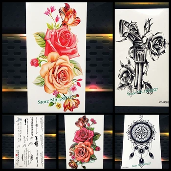 Women Sexy Rose Peony Flower Temporary Tattoo Indian Arabic Fake Waterproof Tattoo Stickers arm shoulder Lady Makeup Flash Tatoo
Women Sexy Rose Peony Flower Temporary Tattoo Indian Arabic Fake Waterproof Tattoo Stickers arm shoulder Lady Makeup Flash Tatoo