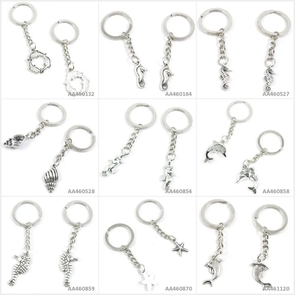 Antique Silver Tone Keychain Keyring Keytag Dolphin Sea Star Starfish Seahorse Horse Conch Shell Key Chain Jewelry Making Charms
Antique Silver Tone Keychain Keyring Keytag Dolphin Sea Star Starfish Seahorse Horse Conch Shell Key Chain Jewelry Making Charms