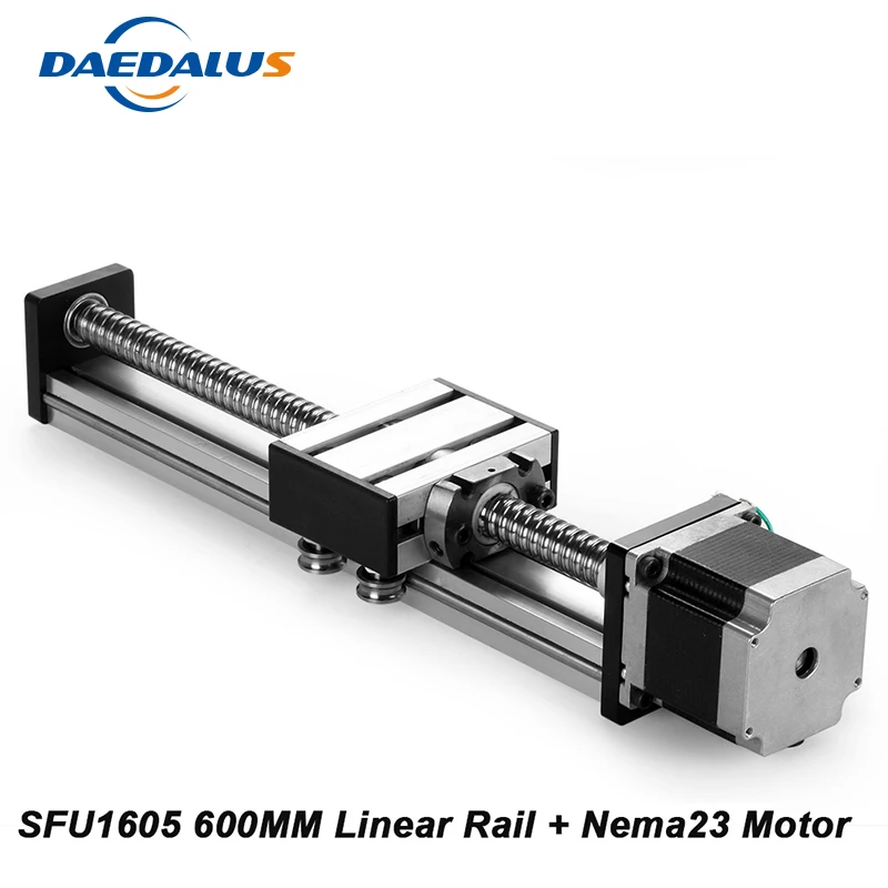 CNC Linear Rail For Kossel Mini Cnc Kit Sfu1605 Linear Guide Rail 16 Cnc 600mm Stage + 23 Nema Stepper Motor
CNC Linear Rail For Kossel Mini Cnc Kit Sfu1605 Linear Guide Rail 16 Cnc 600mm Stage + 23 Nema Stepper Motor