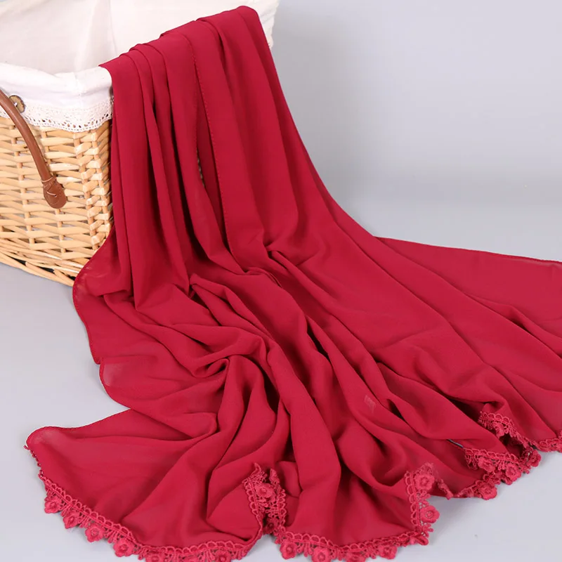 Ladies high quality bubble chiffon lace shawls muslim hijab flower scarves plain wraps headband long fashion scarf 180*73cm
Ladies high quality bubble chiffon lace shawls muslim hijab flower scarves plain wraps headband long fashion scarf 180*73cm