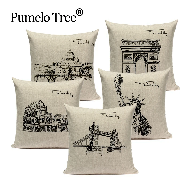 Simple Cushion Decorative Pillows Custom Cushion Cover Building Wind Pillow Case For Pillow Statue Of Liberty Pillow Case
Simple Cushion Decorative Pillows Custom Cushion Cover Building Wind Pillow Case For Pillow Statue Of Liberty Pillow Case
