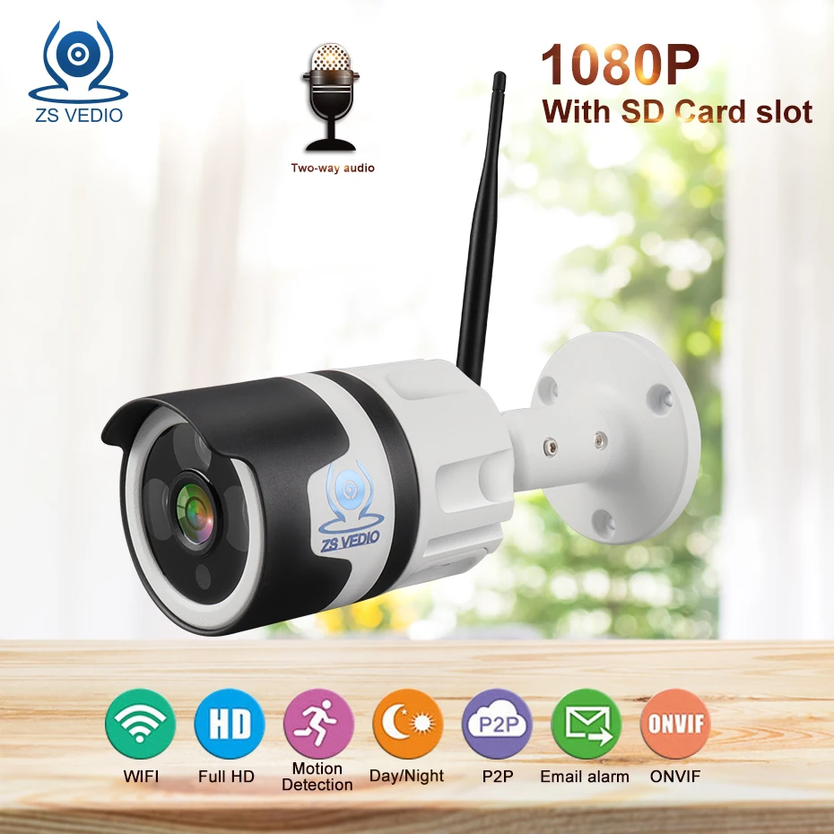 ZSVEDIO Surveillance cameras IP Camera Built-in card HD 2MP Wifi Two-way Audio Onivf H.265 Security UC Network Wireless P2P
ZSVEDIO Surveillance cameras IP Camera Built-in card HD 2MP Wifi Two-way Audio Onivf H.265 Security UC Network Wireless P2P