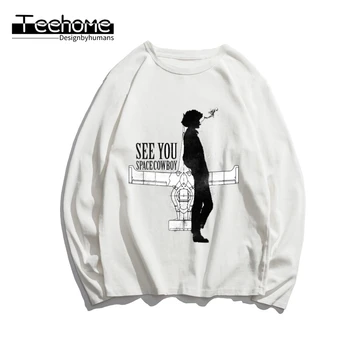 Men's Anime Cowboy Bebop Print Long Sleeve Autumn Women Full Sleeve Harajuku Uncle Spike Spiegel Men See You Space T Shirt 
Men's Anime Cowboy Bebop Print Long Sleeve Autumn Women Full Sleeve Harajuku Uncle Spike Spiegel Men See You Space T Shirt