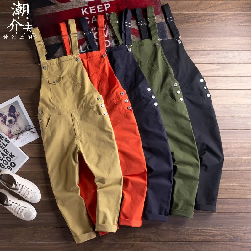 Fashion Men's Casual Suspender Overalls Pants Jumpsuits Cotton Trousers Rompers Male Pant Ankle-Length
Fashion Men's Casual Suspender Overalls Pants Jumpsuits Cotton Trousers Rompers Male Pant Ankle-Length