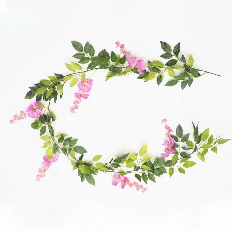 2M Flower String Artificial Wisteria Vine Garland Plants Foliage Outdoor Home Trailing Flower Fake Flower Hanging Wall Decor
2M Flower String Artificial Wisteria Vine Garland Plants Foliage Outdoor Home Trailing Flower Fake Flower Hanging Wall Decor