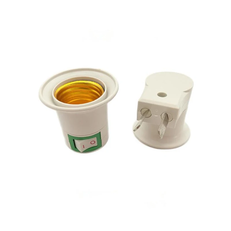 EU/US Plug E27 Rotated Pins Bulbs Bases Socket Adapter Portable Lamp Holder with On-off Control Switch
EU/US Plug E27 Rotated Pins Bulbs Bases Socket Adapter Portable Lamp Holder with On-off Control Switch