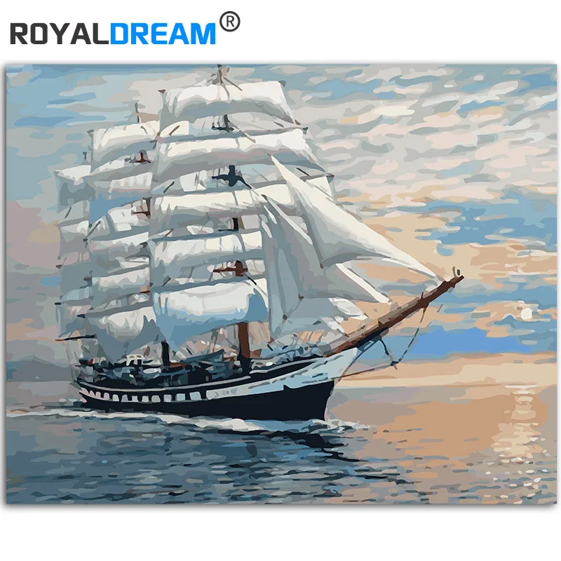 ROYALDREAM White Sailboat Landscape DIY Painting By Numbers Kit Paint On Canvas Painting Calligraphy For Home Decor
ROYALDREAM White Sailboat Landscape DIY Painting By Numbers Kit Paint On Canvas Painting Calligraphy For Home Decor