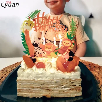 Cyuan Happy Birthday Cake Toppers Animal Decorations Safari Party Supplies Jungle Theme Party Decorations Forest Zoo Party Favor
Cyuan Happy Birthday Cake Toppers Animal Decorations Safari Party Supplies Jungle Theme Party Decorations Forest Zoo Party Favor