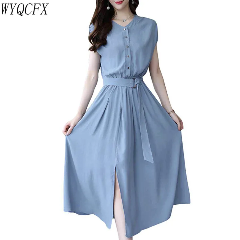 Summer Dress For Women Chiffon V-neck Sashes Dresses Femme 2019 Fashion Women's Short Sleeve Slim Sundress Woman Cloth Plus Size
Summer Dress For Women Chiffon V-neck Sashes Dresses Femme 2019 Fashion Women's Short Sleeve Slim Sundress Woman Cloth Plus Size