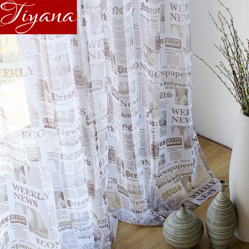 English Newspapers Printed Voile Windows Screen Yarn Panel For Modern Simple Living Room Kitchen Curtains Cloth Tulle T&227 #20
English Newspapers Printed Voile Windows Screen Yarn Panel For Modern Simple Living Room Kitchen Curtains Cloth Tulle T&227 #20