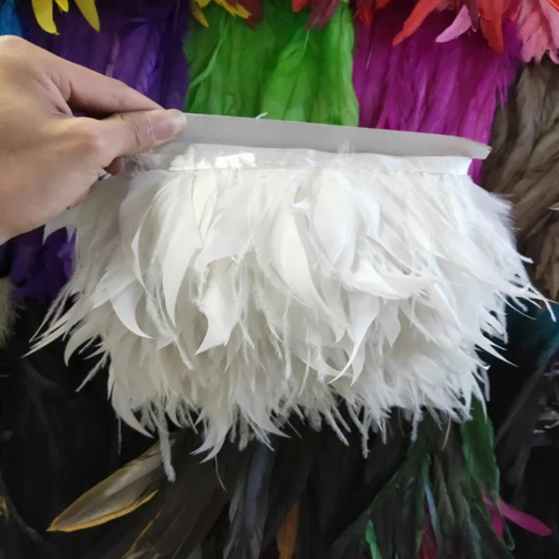 New 1Yards white Natural Turkey and Ostrich Feather Ribbon 10-15cm/4-6 inch For weddings Dress/Craft Supplies Decoration
New 1Yards white Natural Turkey and Ostrich Feather Ribbon 10-15cm/4-6 inch For weddings Dress/Craft Supplies Decoration