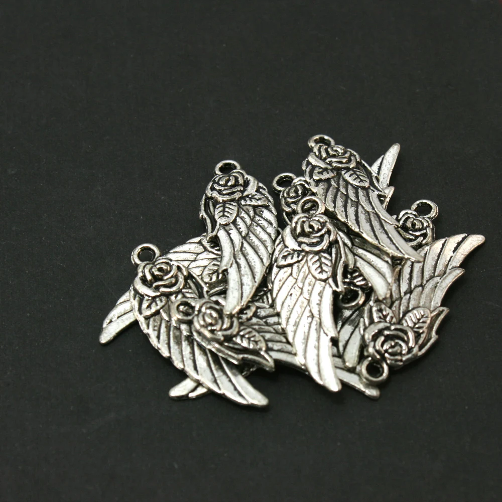 50Pcs/lot Antique Silver-Plated Wings Charms Alloy Pendant Fit Jewelry Making CN-BJI704-69
50Pcs/lot Antique Silver-Plated Wings Charms Alloy Pendant Fit Jewelry Making CN-BJI704-69