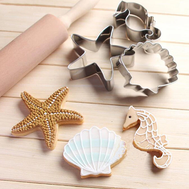 3Pcs/Set Ocean Sea Star Shells Chocolate Cake Cutter Sea Horse Mould Christmas Cookies Fondant Mold DIY Baking Decorating Tools
3Pcs/Set Ocean Sea Star Shells Chocolate Cake Cutter Sea Horse Mould Christmas Cookies Fondant Mold DIY Baking Decorating Tools
