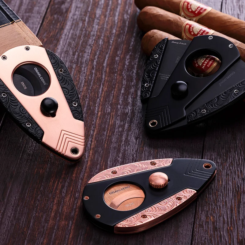 CIGARLOONG Cigar Cutter Sharp Blade Krupp Stainless Steel Portable Cigar Scissors CC-0017
CIGARLOONG Cigar Cutter Sharp Blade Krupp Stainless Steel Portable Cigar Scissors CC-0017