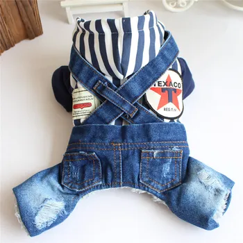 DannyKarl Pet Plothes Autumn And Winter Four-legged Denim Hood Vertical Stripes Jumpsuit Teddy Bear Dog Leotard 2019 New
DannyKarl Pet Plothes Autumn And Winter Four-legged Denim Hood Vertical Stripes Jumpsuit Teddy Bear Dog Leotard 2019 New