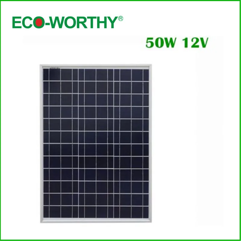 Eco-worthy 50W 12V poly solar panel for 12V battery charger /RV /Boat /Homes & Free shipping
Eco-worthy 50W 12V poly solar panel for 12V battery charger /RV /Boat /Homes & Free shipping