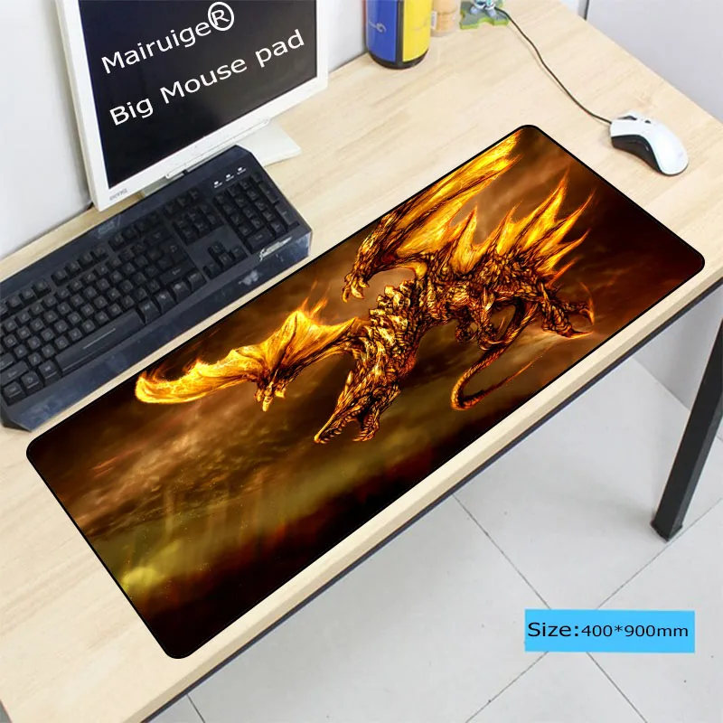 Mairuige Fantasy Dragon Cool Computer Game Mouse pad 900x400X4mm super large with edge locking for deskop and laptop computer
Mairuige Fantasy Dragon Cool Computer Game Mouse pad 900x400X4mm super large with edge locking for deskop and laptop computer