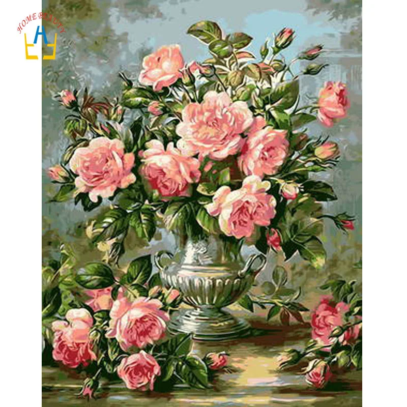 Draw pictures coloring by numbers on canvas with acrylic paints art paintings on the wall home decor pink rose flowers WYA120
Draw pictures coloring by numbers on canvas with acrylic paints art paintings on the wall home decor pink rose flowers WYA120
