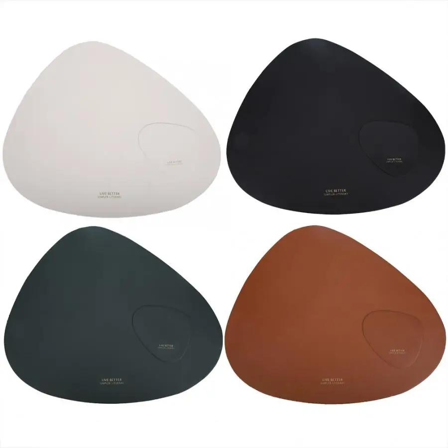 Tableware Placemat Nordic Triangular Leather Placemat Heat Insulation Anti-Slip Waterproof Tableware Mat
Tableware Placemat Nordic Triangular Leather Placemat Heat Insulation Anti-Slip Waterproof Tableware Mat