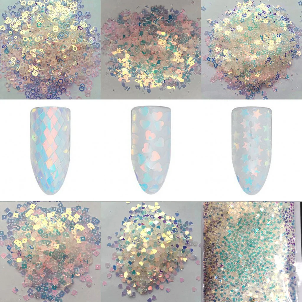 Paillette AB Transparent Blue Crystal Nail Loose Sequins 4mm PET Star Round Sequare Sequin 3D Nail Art Wedding Decoration 20g
Paillette AB Transparent Blue Crystal Nail Loose Sequins 4mm PET Star Round Sequare Sequin 3D Nail Art Wedding Decoration 20g