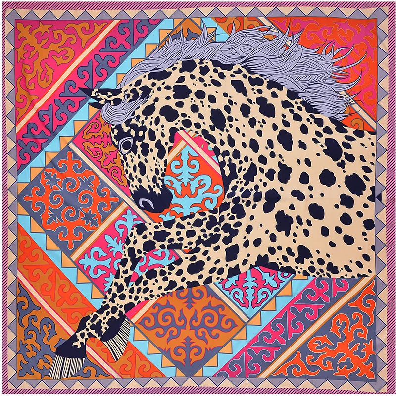 2019 NEW Designer scarf European-style print leopard hores fashionable large size foulard summer women travel scarf twill silk
2019 NEW Designer scarf European-style print leopard hores fashionable large size foulard summer women travel scarf twill silk