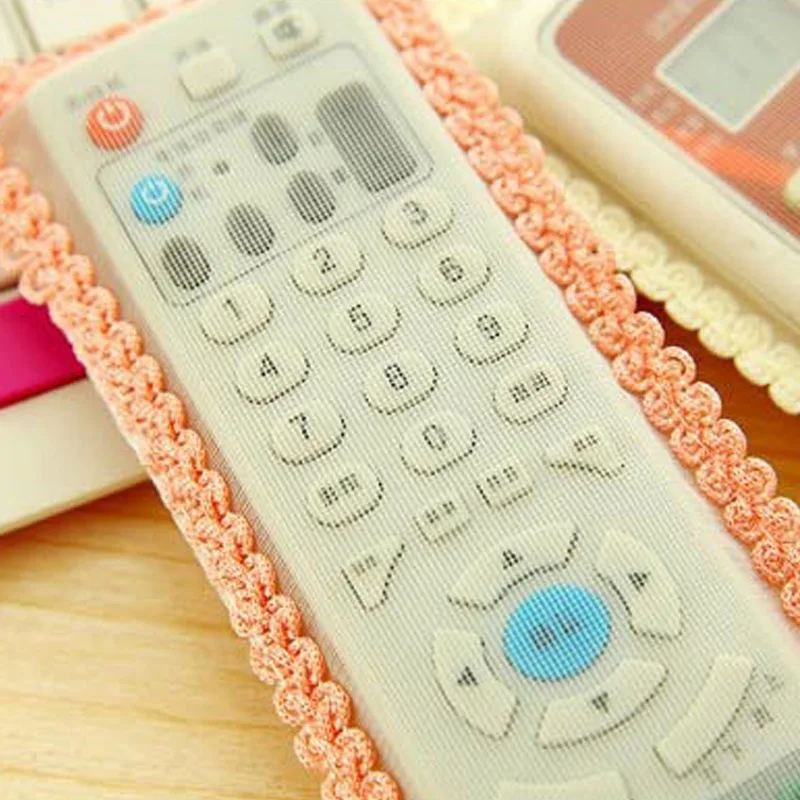 TV Air Conditioning Remote Control Case Cover Bowknot Lace Cover Greaseproof Anti-Dust Bowknot Mini Cover Bags