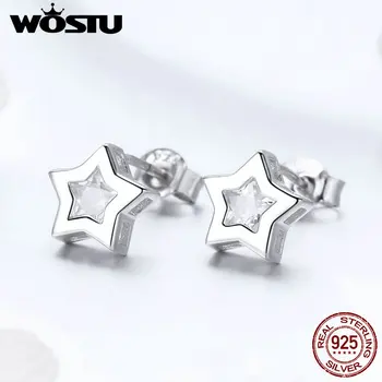 WOSTU 100% 925 Sterling Silver Tiny Star Cute Clear Zircon Stud Earring For Women Daughter Silver Fashion Jewelry Brincos FIE437
WOSTU 100% 925 Sterling Silver Tiny Star Cute Clear Zircon Stud Earring For Women Daughter Silver Fashion Jewelry Brincos FIE437