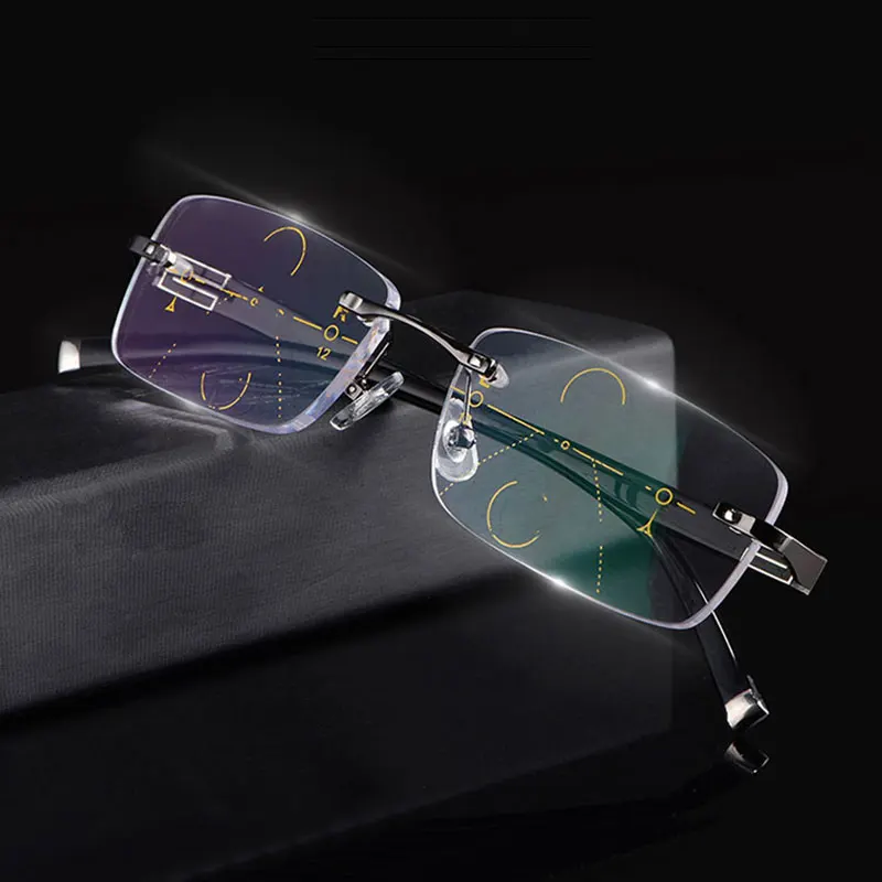 Reven Jate Progressive Multifocal glasses rimless Reading Glasses Anti-blue Ray Men Points for Reader Near Far sight
Reven Jate Progressive Multifocal glasses rimless Reading Glasses Anti-blue Ray Men Points for Reader Near Far sight