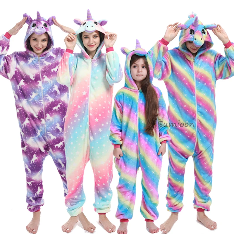 Winter Onesie Kids Unicorn Pajamas Kigurumi Animal Rainbow Licorne Pijama Women Stitch Panda Cosplay Christmas Sleepwear Overall
Winter Onesie Kids Unicorn Pajamas Kigurumi Animal Rainbow Licorne Pijama Women Stitch Panda Cosplay Christmas Sleepwear Overall