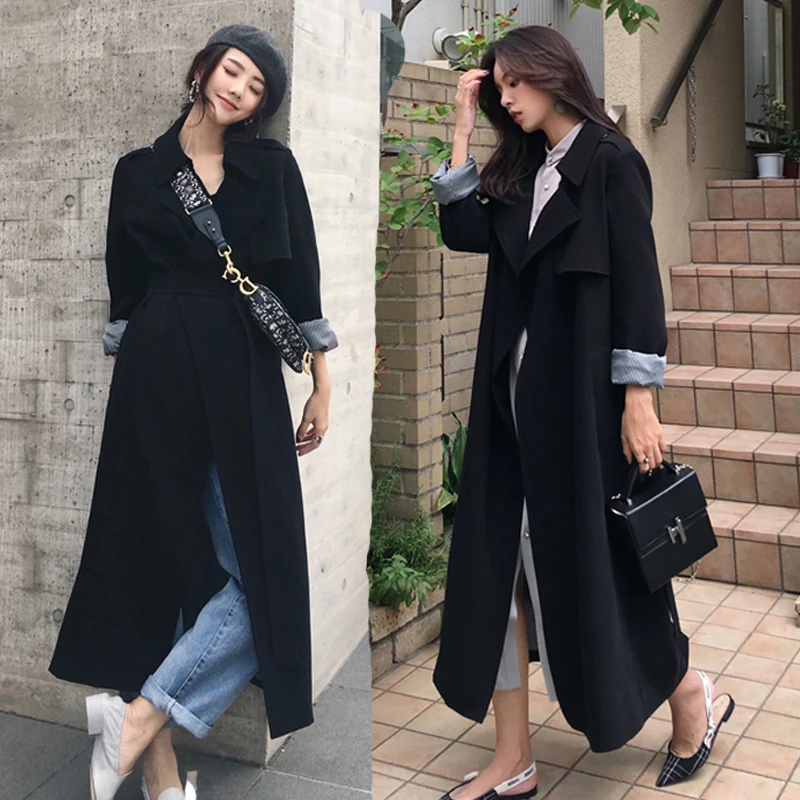 Long Women trench Coat 2019 New Autumn Winter Outerwear With Belt Windbreaker Female Overcoat
Long Women trench Coat 2019 New Autumn Winter Outerwear With Belt Windbreaker Female Overcoat