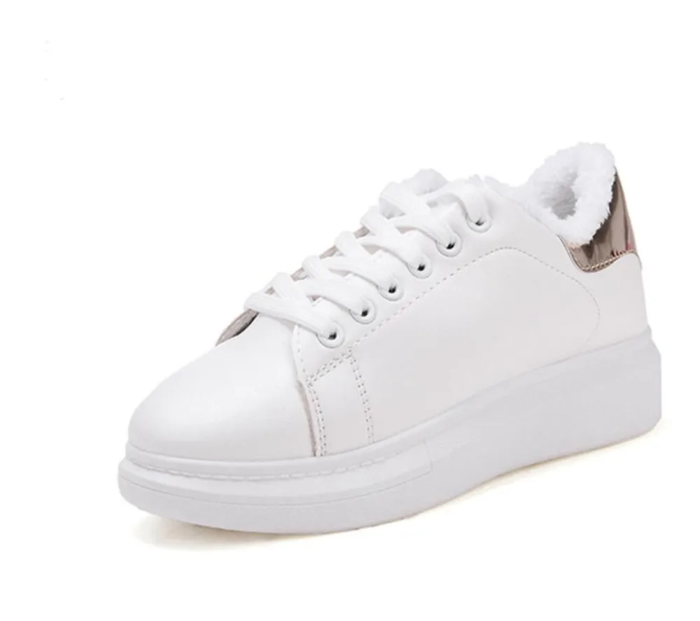 2018 Top Women plush Casual Shoes Women Shoes Fashion Lace-Up Casual Flats Warm white Shoes Winter Sneakers Platform Shoes
2018 Top Women plush Casual Shoes Women Shoes Fashion Lace-Up Casual Flats Warm white Shoes Winter Sneakers Platform Shoes