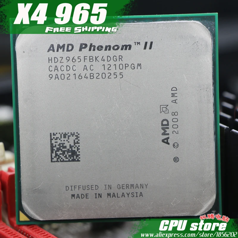 AMD Phenom II X4 965 CPU Processor Quad-Core (3.4Ghz/6M /125W ) Socket AM3 AM2+ 938 pin (working 100% Free Shipping) sell 955
AMD Phenom II X4 965 CPU Processor Quad-Core (3.4Ghz/6M /125W ) Socket AM3 AM2+ 938 pin (working 100% Free Shipping) sell 955