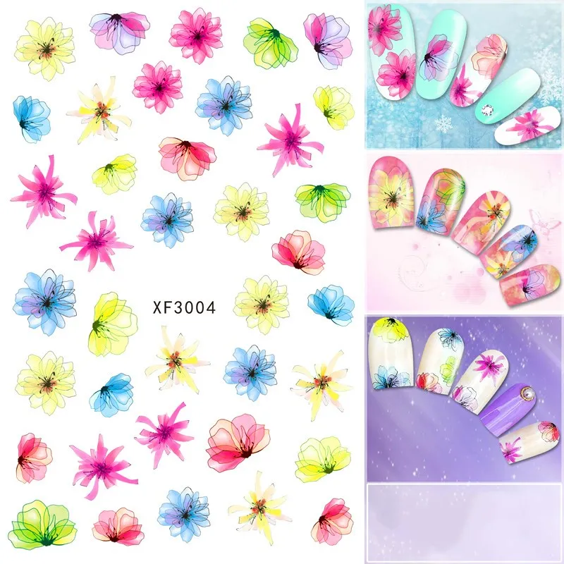 waterproof Water Transfer Nails Art Sticker fashion 3D flower design girl and women manicure tools Nail Wraps Decals XF3004
waterproof Water Transfer Nails Art Sticker fashion 3D flower design girl and women manicure tools Nail Wraps Decals XF3004
