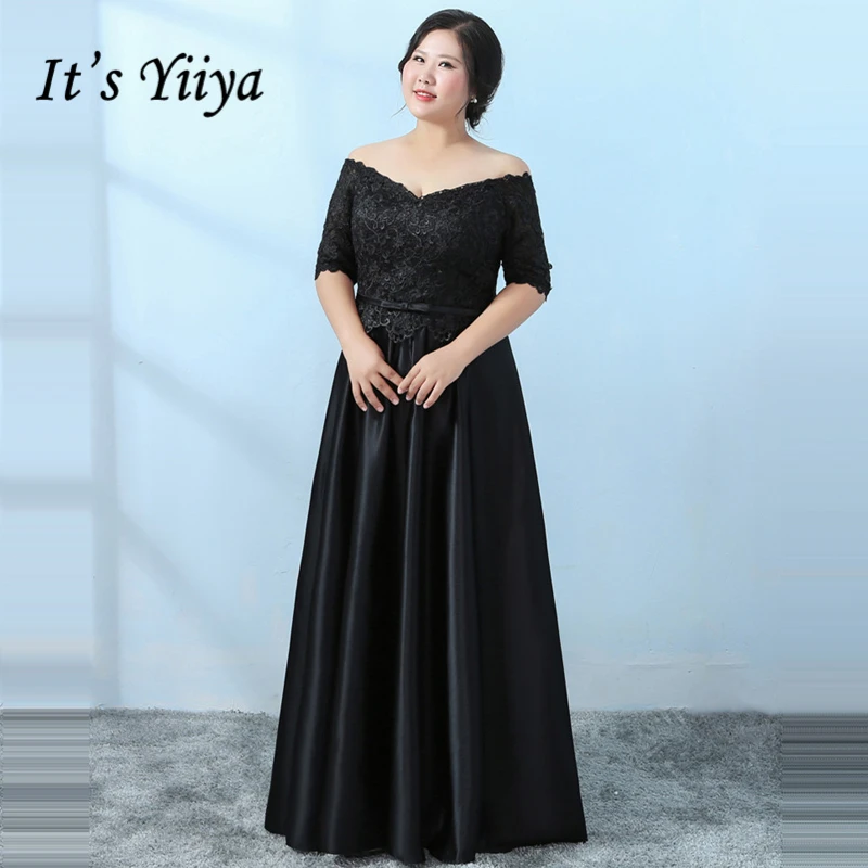 It's YiiYa Evening Dress 2018 Black Boat Neck Half Sleeve Plus Size Fashion Designer A-Line Girls Party Dress DM059
It's YiiYa Evening Dress 2018 Black Boat Neck Half Sleeve Plus Size Fashion Designer A-Line Girls Party Dress DM059