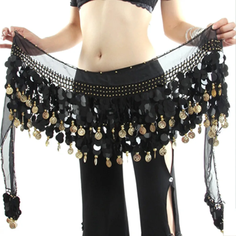 Women Belly Dance Belt Skirt Hip Scarf Accessories Chiffon Sequins Golden Coin Ladies Girls Skirt Belly Dance Dancing Costume
Women Belly Dance Belt Skirt Hip Scarf Accessories Chiffon Sequins Golden Coin Ladies Girls Skirt Belly Dance Dancing Costume