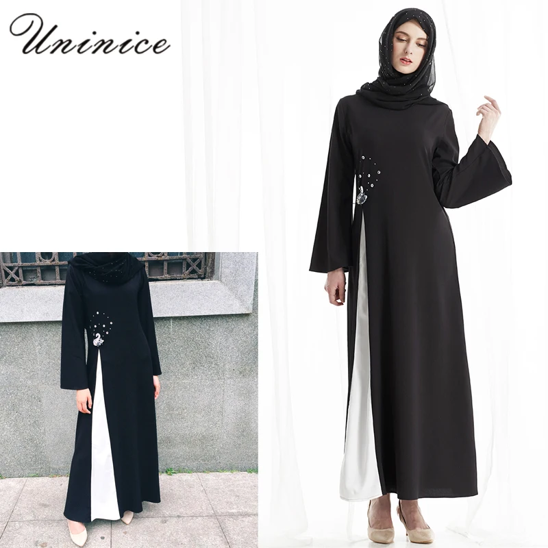 Muslim Maxi Dress Black Abaya Gowns Diamonds Thobe Robe Moroccan Ramadan Middle East Arab Turkish Islamic Prayer Ethnic Clothing
Muslim Maxi Dress Black Abaya Gowns Diamonds Thobe Robe Moroccan Ramadan Middle East Arab Turkish Islamic Prayer Ethnic Clothing