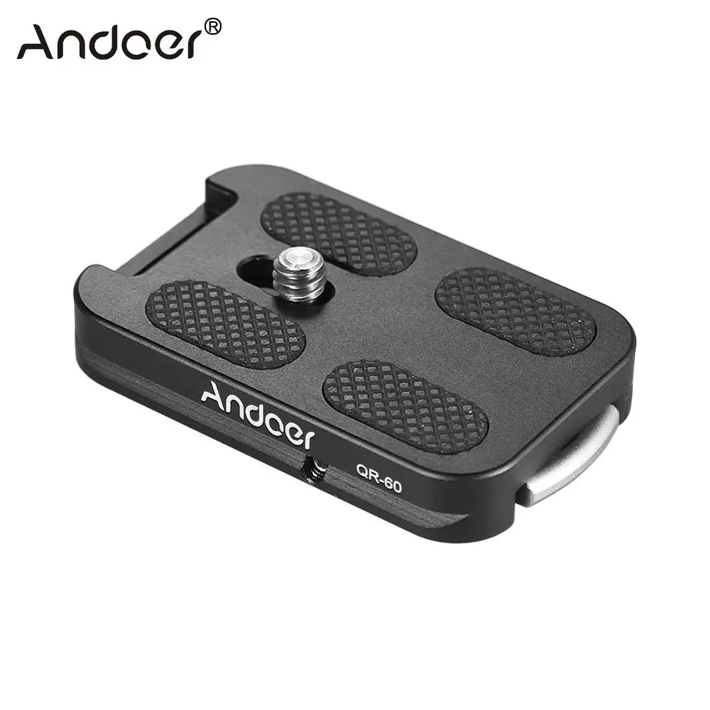 Andoer QR-60 Quick Release Plate 1/4" Screw Mount w/Attachment Loop for Arca-Swiss Ball Head Tripod for Canon Nikon Sony DSLR
Andoer QR-60 Quick Release Plate 1/4" Screw Mount w/Attachment Loop for Arca-Swiss Ball Head Tripod for Canon Nikon Sony DSLR