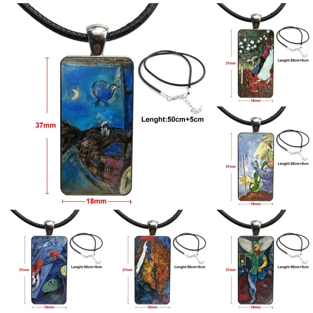 Marc Chagall For Women Vintage Jewelry Steel Color Glass Cabochon Choker Pendant Long Rectangle Necklace
Marc Chagall For Women Vintage Jewelry Steel Color Glass Cabochon Choker Pendant Long Rectangle Necklace