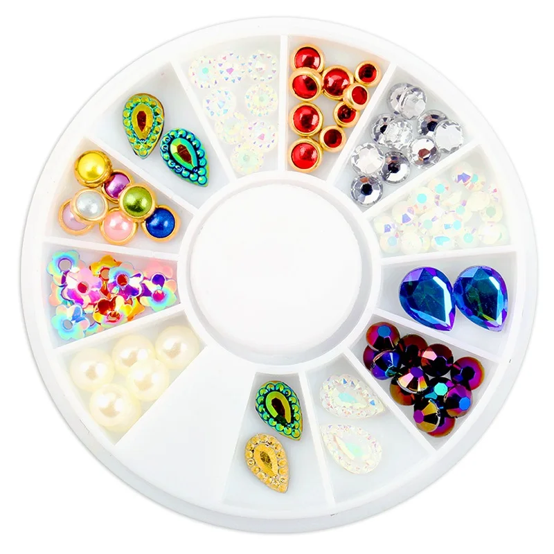 3D Water Drop Crystal Nail Decorations in Wheel Colorful Flat Bottom Nail Rhinestones Body Art Manicure Nail Decoration UV Gel
3D Water Drop Crystal Nail Decorations in Wheel Colorful Flat Bottom Nail Rhinestones Body Art Manicure Nail Decoration UV Gel
