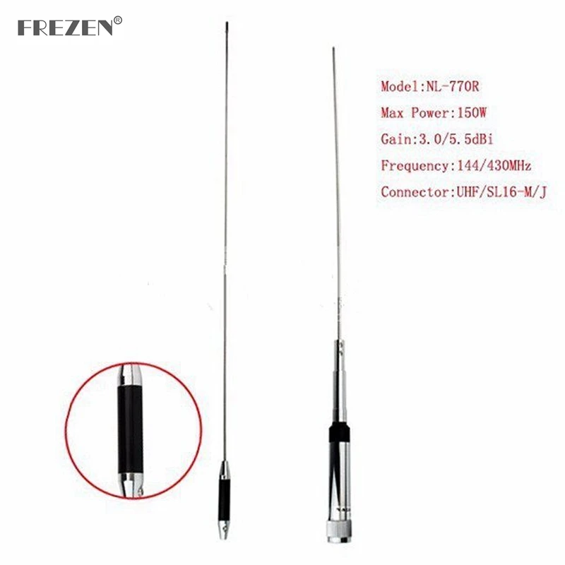 Antenna NL-770R Dual Band VHF/UHF 144/430MHz 3.0/5.5 dBi High Gain Amateur Car Radio Mobile/Station Antenna SL16-J/M Male PL-259
Antenna NL-770R Dual Band VHF/UHF 144/430MHz 3.0/5.5 dBi High Gain Amateur Car Radio Mobile/Station Antenna SL16-J/M Male PL-259