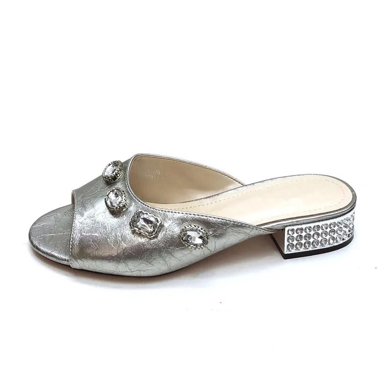 Popular silver medium heel African slipper shoes heel height 4cm, AS115-1, many color on sale
Popular silver medium heel African slipper shoes heel height 4cm, AS115-1, many color on sale