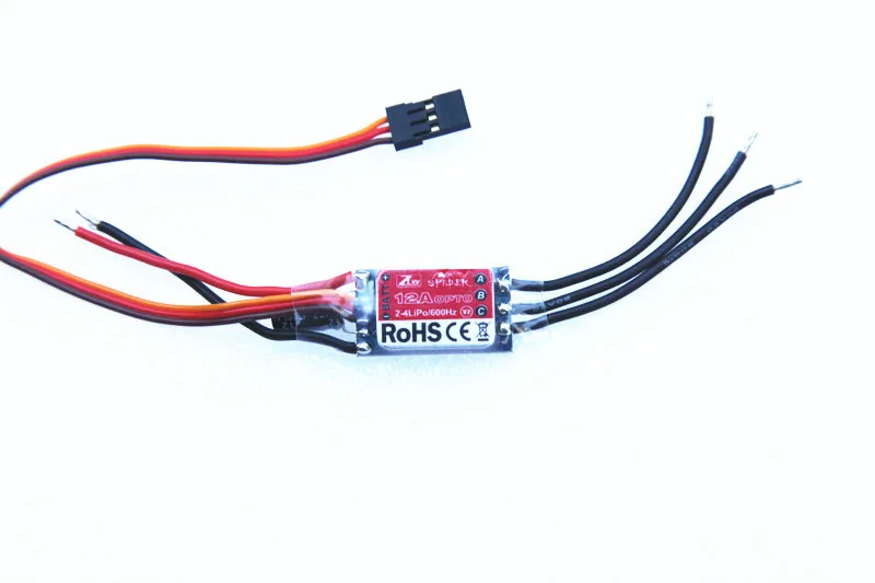 ZTW Spider Series 12A 2-4S OPTO Electric Speed Controller ESC with Simonk Fireware for RC 200 250 mini Multicopter
ZTW Spider Series 12A 2-4S OPTO Electric Speed Controller ESC with Simonk Fireware for RC 200 250 mini Multicopter