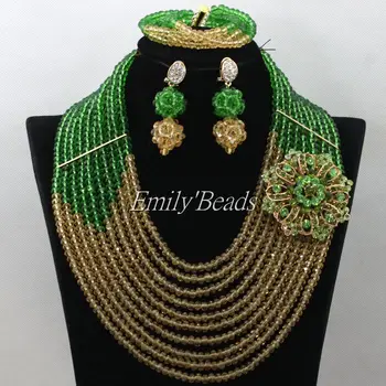 2016 Hot Costume African Jewelry Set Green Nigerian Wedding Crystal Beads Necklace Bracelet Earrings Set Free Shipping AIJ991
2016 Hot Costume African Jewelry Set Green Nigerian Wedding Crystal Beads Necklace Bracelet Earrings Set Free Shipping AIJ991