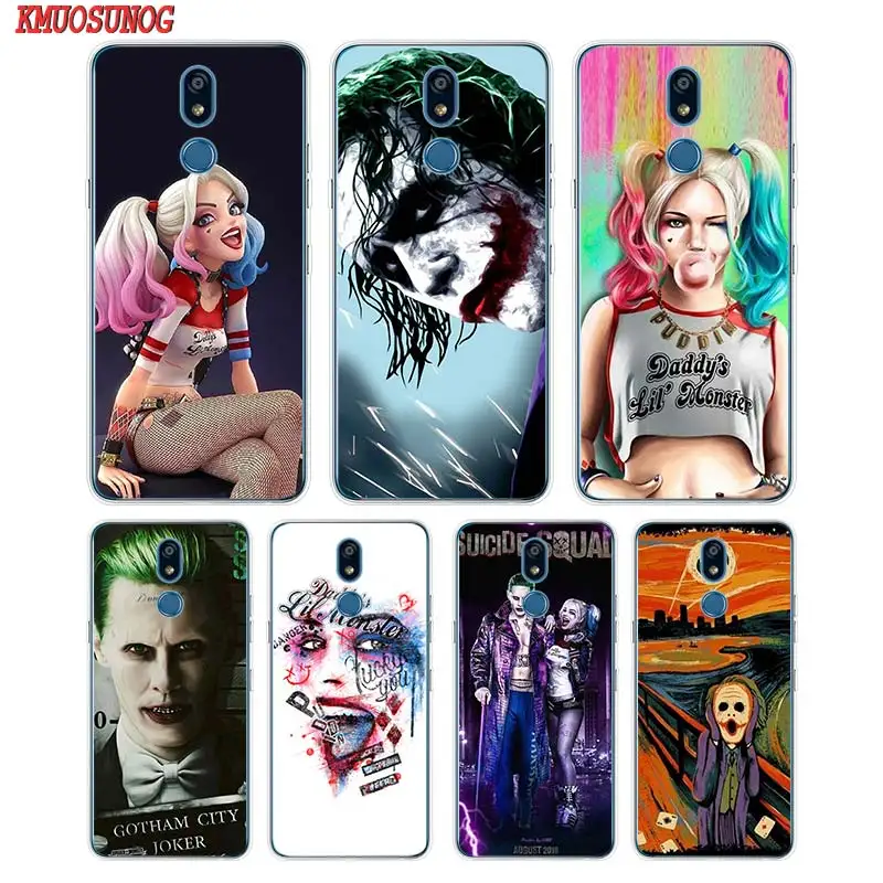 

Silicone Soft Phone Case Cool Joker and Harley Quinn for LG K50 K40 Q8 Q7 Q6 V50 V40 V35 V30 V20 G8 G7 G6 G5 ThinQ Mini Cover