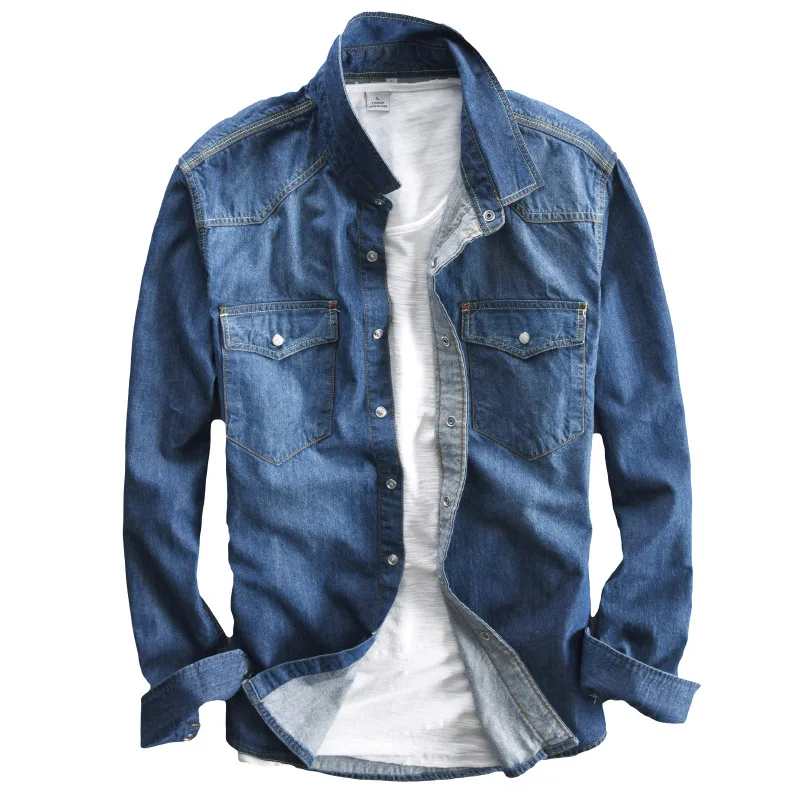 2018 summer new style men's jeans long shirt leisure high-end long-sleeve fashionable Hong Kong style men's cardigan for shirts
2018 summer new style men's jeans long shirt leisure high-end long-sleeve fashionable Hong Kong style men's cardigan for shirts